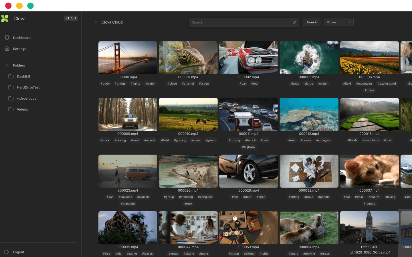 Clova Dashboard